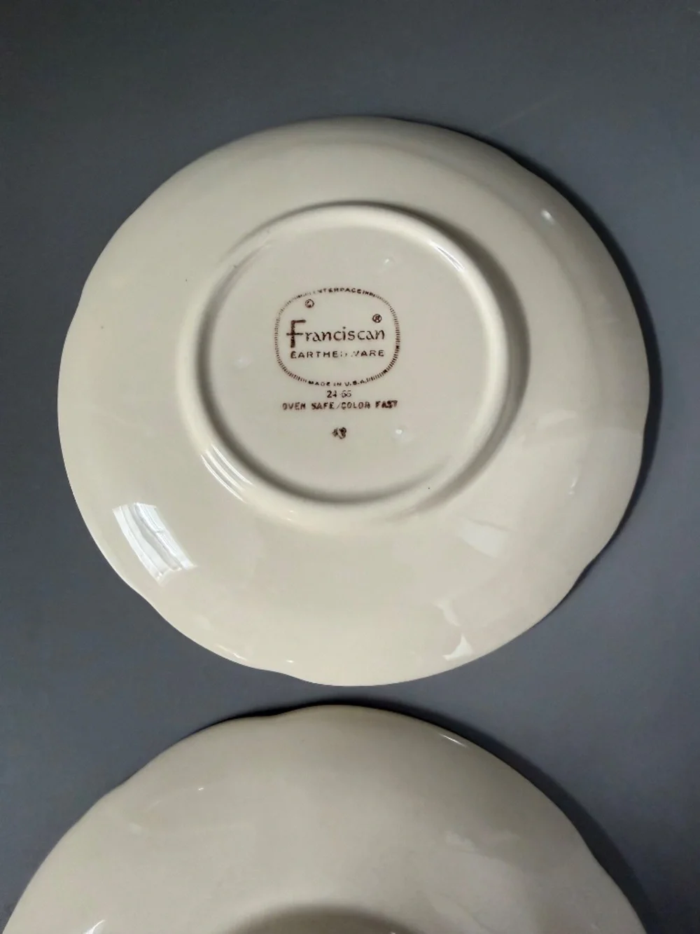 Vintage Franciscan Desert Rose Set of 2 Tea Cups with Saucers